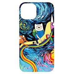 Cartoon Parody  Art Starry Night Van Gogh iPhone 14 Black UV Print Case