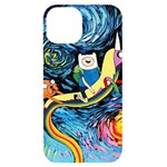 Cartoon Parody  Art Starry Night Van Gogh iPhone 14 Black UV Print Case Front