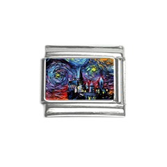 Castle Starry Night Print Van Gogh Parody Italian Charm (9mm)