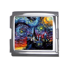 Castle Starry Night Print Van Gogh Parody Mega Link Italian Charm (18mm) by Sarkoni