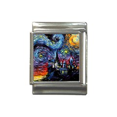 Castle Starry Night Print Van Gogh Parody Italian Charm (13mm) by Sarkoni