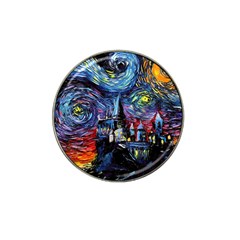 Castle Starry Night Print Van Gogh Parody Hat Clip Ball Marker (4 Pack) by Sarkoni