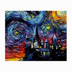 Castle Starry Night Print Van Gogh Parody Small Glasses Cloth by Sarkoni