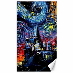 Castle Starry Night Print Van Gogh Parody Canvas 40  X 72  by Sarkoni