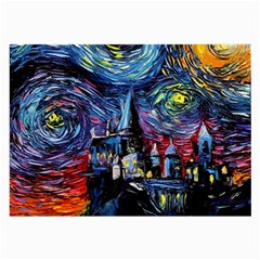 Castle Starry Night Print Van Gogh Parody Large Glasses Cloth (2 Sides)