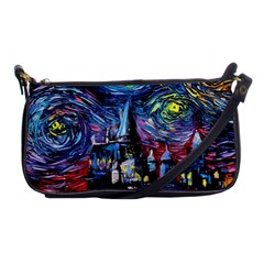 Castle Starry Night Print Van Gogh Parody Shoulder Clutch Bag