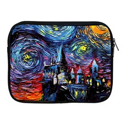 Castle Starry Night Print Van Gogh Parody Apple Ipad 2/3/4 Zipper Cases by Sarkoni