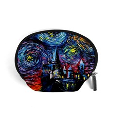 Castle Starry Night Print Van Gogh Parody Accessory Pouch (small) by Sarkoni