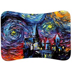 Castle Starry Night Print Van Gogh Parody Velour Seat Head Rest Cushion