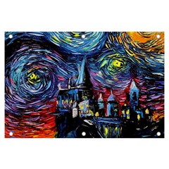 Castle Starry Night Print Van Gogh Parody Banner and Sign 6  x 4 