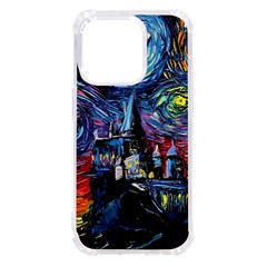 Castle Starry Night Print Van Gogh Parody Iphone 14 Pro Tpu Uv Print Case