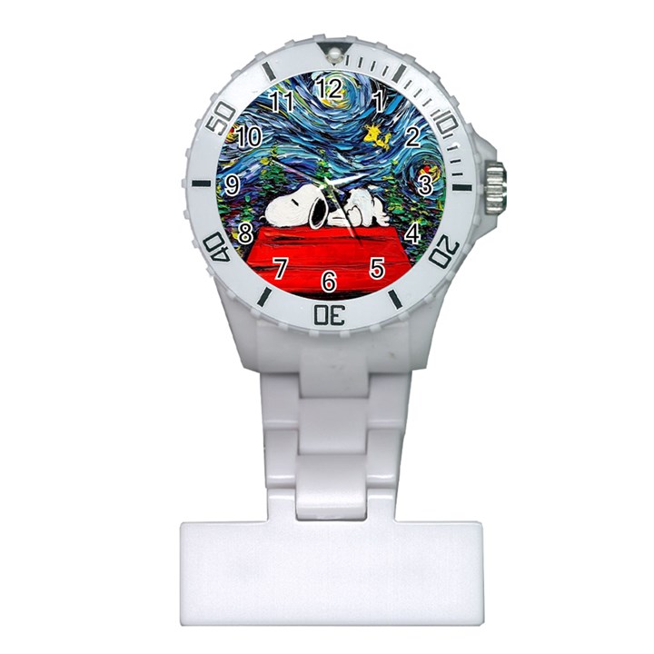 Dog Cartoon Vincent Van Gogh s Starry Night Parody Plastic Nurses Watch