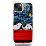 Dog Cartoon Vincent Van Gogh s Starry Night Parody iPhone 14 TPU UV Print Case Front