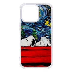 Dog Cartoon Vincent Van Gogh s Starry Night Parody Iphone 13 Pro Tpu Uv Print Case