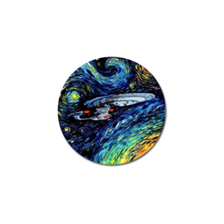 Spaceship Galaxy Parody Art Starry Night Golf Ball Marker (10 pack)