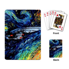 Spaceship Galaxy Parody Art Starry Night Playing Cards Single Design (rectangle) by Sarkoni