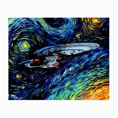 Spaceship Galaxy Parody Art Starry Night Small Glasses Cloth (2 Sides) by Sarkoni