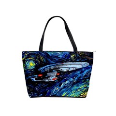 Spaceship Galaxy Parody Art Starry Night Classic Shoulder Handbag by Sarkoni