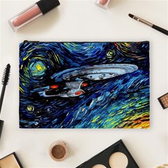 Spaceship Galaxy Parody Art Starry Night Cosmetic Bag (large) by Sarkoni