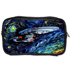 Spaceship Galaxy Parody Art Starry Night Toiletries Bag (two Sides) by Sarkoni