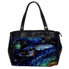 Spaceship Galaxy Parody Art Starry Night Oversize Office Handbag by Sarkoni