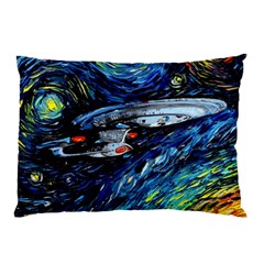 Spaceship Galaxy Parody Art Starry Night Pillow Case (two Sides) by Sarkoni