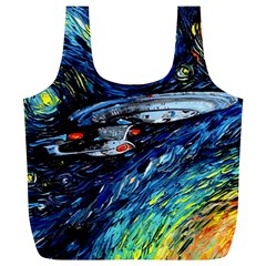 Spaceship Galaxy Parody Art Starry Night Full Print Recycle Bag (xl) by Sarkoni