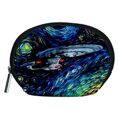 Spaceship Galaxy Parody Art Starry Night Accessory Pouch (medium) by Sarkoni