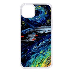 Spaceship Galaxy Parody Art Starry Night Iphone 14 Plus Tpu Uv Print Case