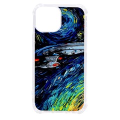 Spaceship Galaxy Parody Art Starry Night Iphone 13 Mini Tpu Uv Print Case by Sarkoni