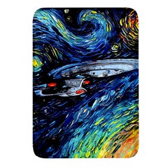 Spaceship Galaxy Parody Art Starry Night Rectangular Glass Fridge Magnet (4 Pack)