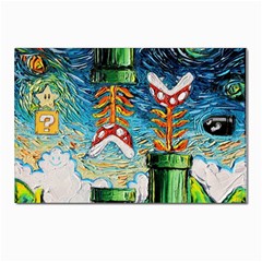 Game Starry Night Doctor Who Van Gogh Parody Postcards 5  X 7  (pkg Of 10) by Sarkoni