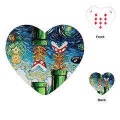 Game Starry Night Doctor Who Van Gogh Parody Playing Cards Single Design (heart) by Sarkoni