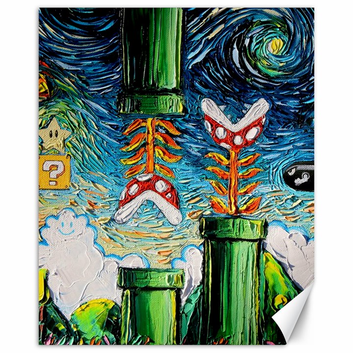 Game Starry Night Doctor Who Van Gogh Parody Canvas 16  x 20 