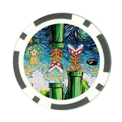 Game Starry Night Doctor Who Van Gogh Parody Poker Chip Card Guard by Sarkoni