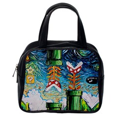 Game Starry Night Doctor Who Van Gogh Parody Classic Handbag (one Side) by Sarkoni