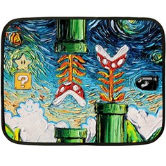 Game Starry Night Doctor Who Van Gogh Parody Fleece Blanket (mini) by Sarkoni