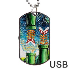 Game Starry Night Doctor Who Van Gogh Parody Dog Tag Usb Flash (one Side) by Sarkoni