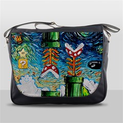 Game Starry Night Doctor Who Van Gogh Parody Messenger Bag by Sarkoni