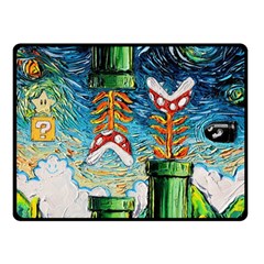 Game Starry Night Doctor Who Van Gogh Parody Two Sides Fleece Blanket (small) by Sarkoni