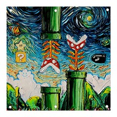 Game Starry Night Doctor Who Van Gogh Parody Banner And Sign 3  X 3  by Sarkoni