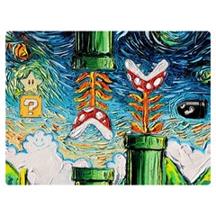 Game Starry Night Doctor Who Van Gogh Parody Two Sides Premium Plush Fleece Blanket (extra Small) by Sarkoni