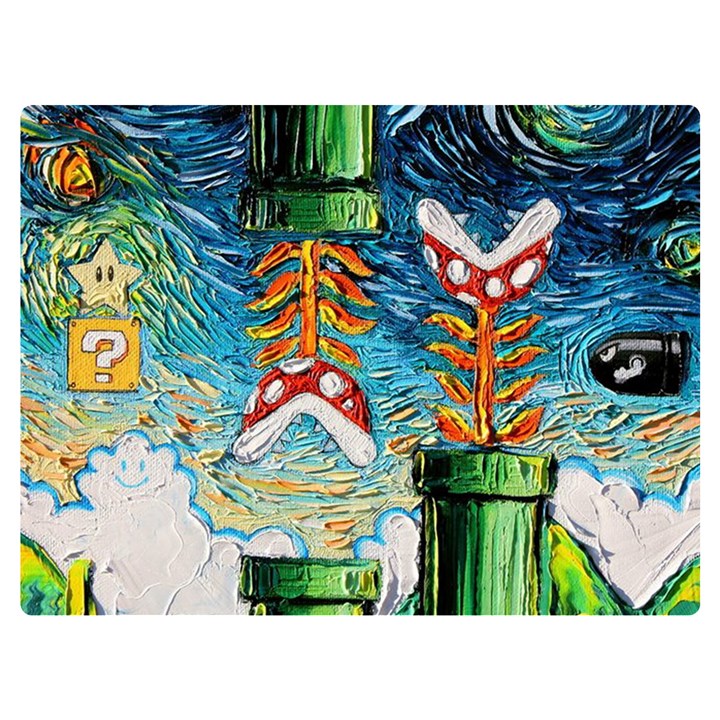 Game Starry Night Doctor Who Van Gogh Parody Two Sides Premium Plush Fleece Blanket (Extra Small)