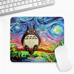 Cartoon Starry Night Art Van Gogh Parody Large Mousepad by Sarkoni