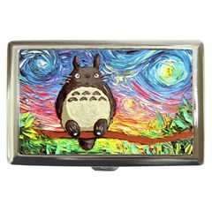 Cartoon Starry Night Art Van Gogh Parody Cigarette Money Case by Sarkoni