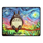 Cartoon Starry Night Art Van Gogh Parody Two Sides Fleece Blanket (Small) 45 x34  Blanket Back