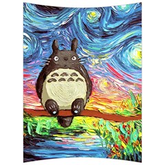 Cartoon Starry Night Art Van Gogh Parody Back Support Cushion by Sarkoni