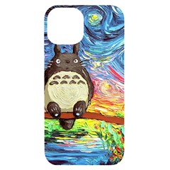 Cartoon Starry Night Art Van Gogh Parody Iphone 14 Black Uv Print Case by Sarkoni