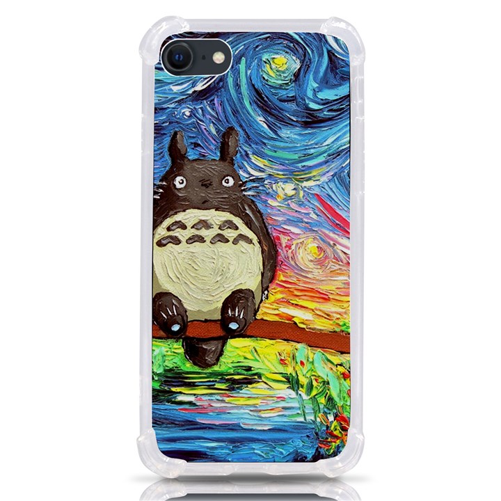 Cartoon Starry Night Art Van Gogh Parody iPhone SE