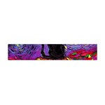 Halloween Art Starry Night Hallows Eve Black Cat Pumpkin Premium Plush Fleece Scarf (Mini) Front